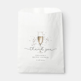 Elegantes Pearls & Prosecco Brautparty Vielen Dank Geschenktütchen