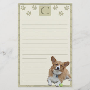 Elegantes Pembroke-Walisercorgi-Briefpapier Briefpapier