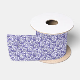 elegantes Periwinkle-Hochzeitsmuster Satinband