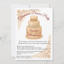 Elegantes Perl & Glitzer Scheidung Party Glamour