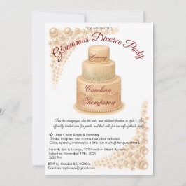 Elegantes Perl & Glitzer Scheidung Party Glamour Einladung