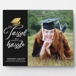 Elegantes personalisiertes Abschluss Foto Plaque Fotoplatte