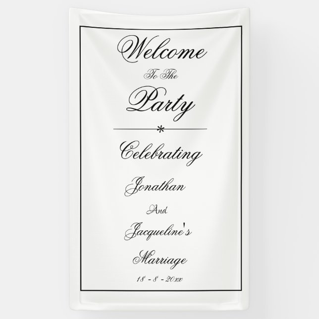 Elegantes Personalisiertes Begrüßungsbanner Banner (Vertikal)
