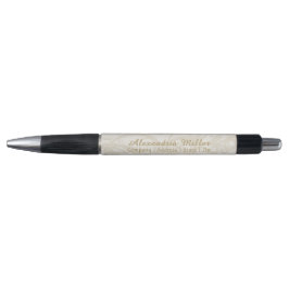 Elegantes Personalisiertes Beige- & Linenmuster Kugelschreiber