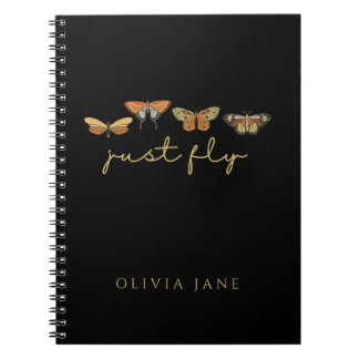 Elegantes Personalisiertes Butterfly Spiral Notebo Notizblock