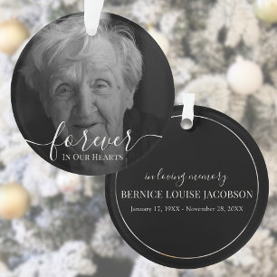 Elegantes personalisiertes Erinnerungsstück mit Fo Ornament