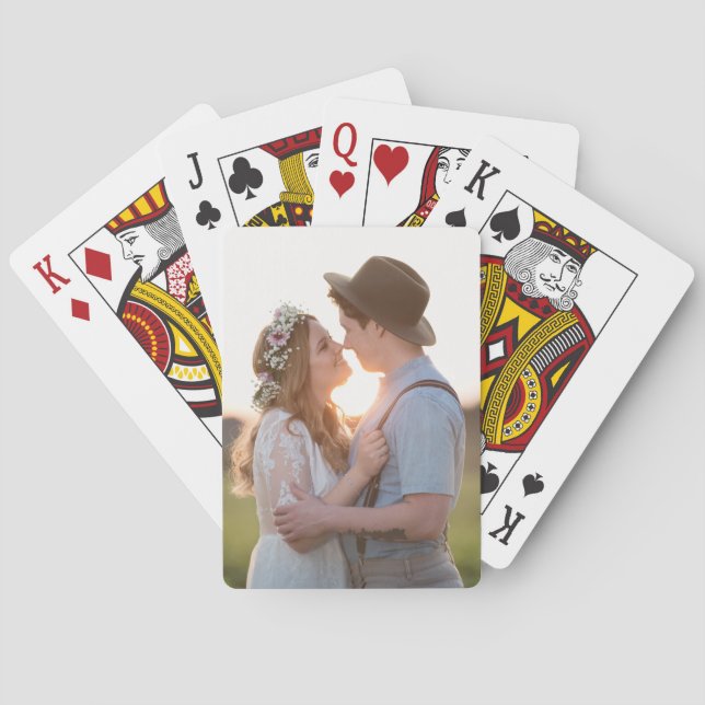 Elegantes Personalisiertes Foto Spielkarten (Rückseite)