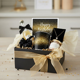 Elegantes personalisiertes goldenes Glitter Tasse