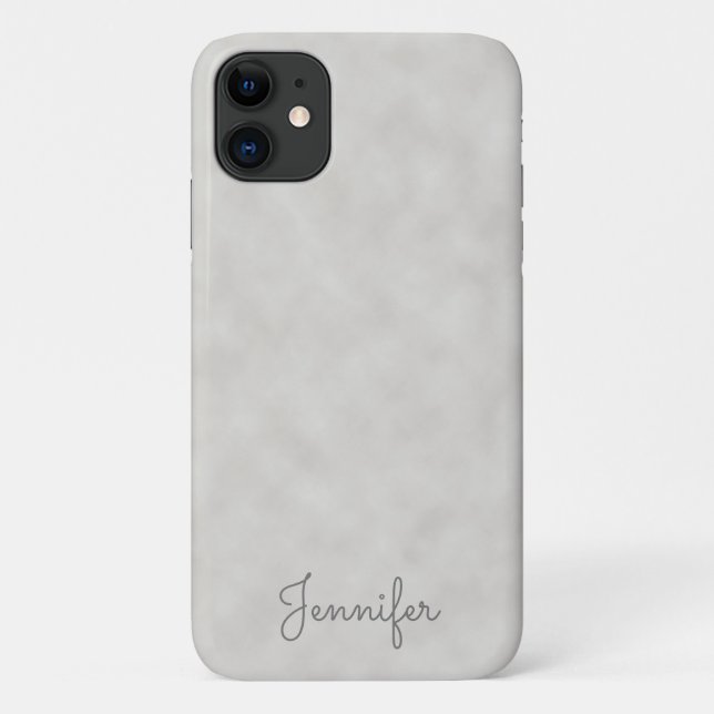 Elegantes Personalisiertes Gray Parchment Case-Mate iPhone Hülle (Rückseite)