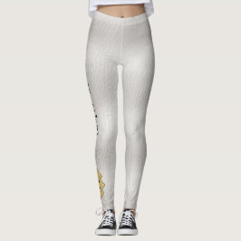 Elegantes Personalisiertes Imitat Weißes Leder Leggings