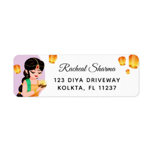 Elegantes personalisiertes indisches Mädchen Diwal