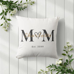 Elegantes personalisiertes Kissen mit Namen und Gr