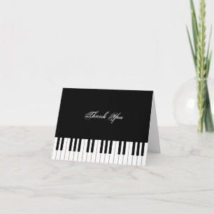 Elegantes, personalisiertes Klavier-Tastatur-Musik Dankeskarte