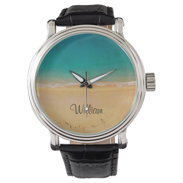 Elegantes personalisiertes Meer Armbanduhr (Vorderseite)