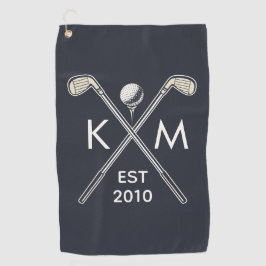 Elegantes, personalisiertes Mongram-Design des Gol Golfhandtuch