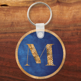 Elegantes Personalisiertes Monogramm aus Gold und  Schlüsselanhänger