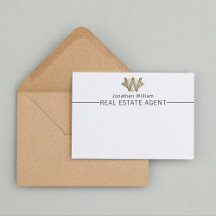 Elegantes Personalisiertes Monogramm aus Weiß und 