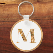 Elegantes Personalisiertes Monogramm aus Weiß und 