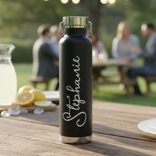 Elegantes personalisiertes Namensgeschenk Trinkflasche