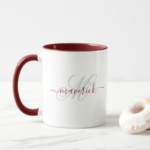 Elegantes personalisiertes Namensmonogramm-Design Tasse