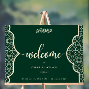 Elegantes personalisiertes Nikkah-Acrylschild Acrylschild