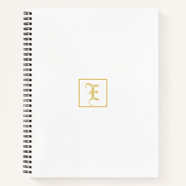 Elegantes Personalisiertes Notebook aus der White- Notizbuch (Vorderseite)