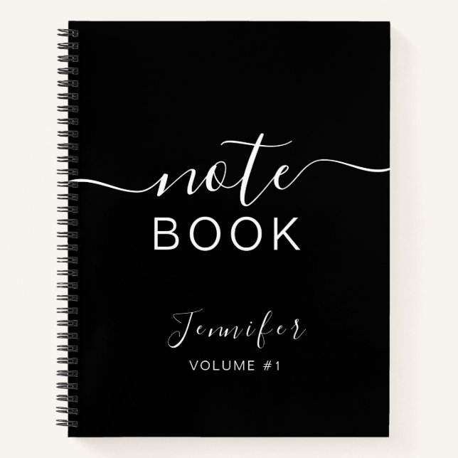 Elegantes Personalisiertes Notebook - Ihr Name Notizbuch (Vorderseite)