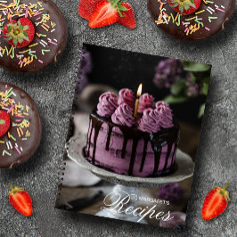 Elegantes Personalisiertes Rezept-Notebook Notizbuch