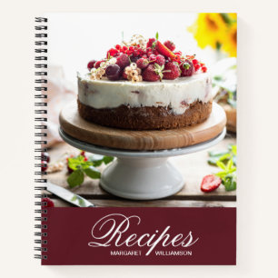 Elegantes Personalisiertes Rezept-Notebook Notizbuch