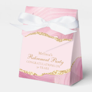 Elegantes Personalisiertes Rosa Gold-Rente-Party Geschenkschachtel