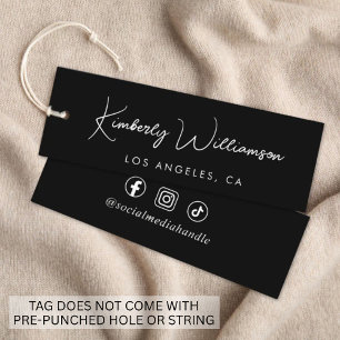 Elegantes personalisiertes schwarzes Hängeschild m Mini Visitenkarte
