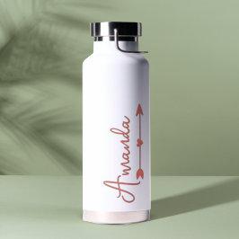 Elegantes Personalisiertes Script Heart Bridesmaid Trinkflasche