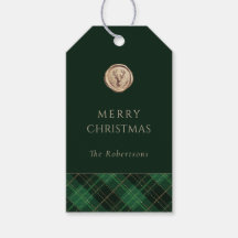 Elegantes personalisiertes Weihnachtsgrünkariert