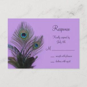 Elegantes Pfau UAWG (lila) RSVP Karte