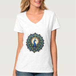 Elegantes Pfauen-Mandala-T-Shirt für Kleinkinder | T-Shirt