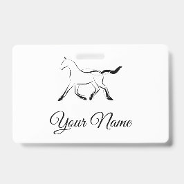 Elegantes Pferd in schwarzer Farbe Ausweis