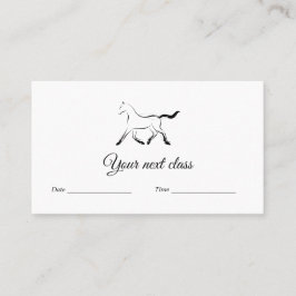 Elegantes Pferd in schwarzer Farbe Terminkarte