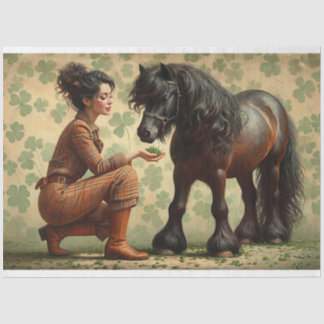 Elegantes Pferd, Pferd, Decoupage Seidenpapier