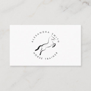 Elegantes Pferd Pferdetrainer Visitenkarte