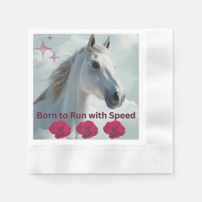 Elegantes Pferd Portrait für Soule der Reitbahn Serviette (Vorderseite)