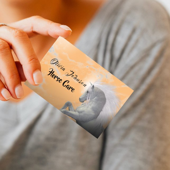 Elegantes Pferd und Pferdepflege Visitenkarte (Von Creator hochgeladen)