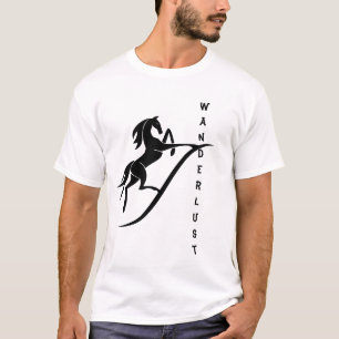 Elegantes Pferdedesign "Wanderlust" T-Shirt