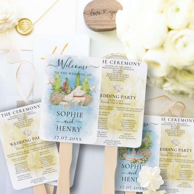 Elegantes Piano | Violine Wedding doves Programm H Fächer (Von Creator hochgeladen)