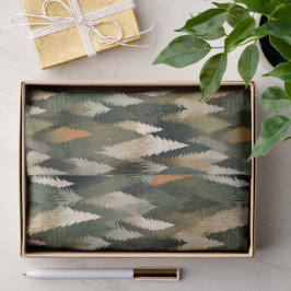 Elegantes Pine Tree Muster | Rustikaler Wald Seidenpapier