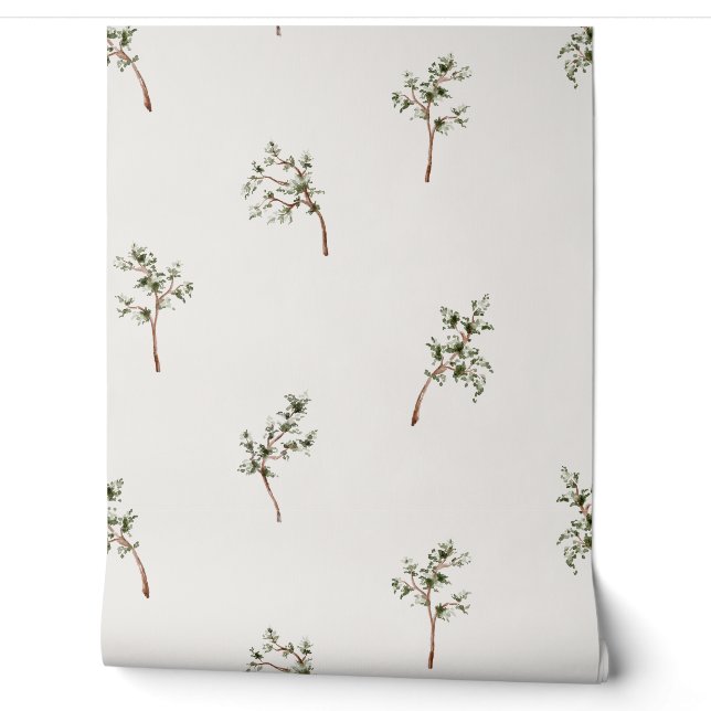 Elegantes Pine Tree Wallpaper Tapete (Abrollen)