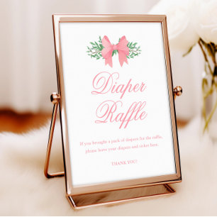 Elegantes Pink Bow Girl Duschmädchen Windelwanne Poster