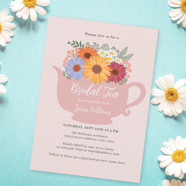 Elegantes Pink Ladys Bridal Tea Brautparty Einladung (Von Creator hochgeladen)