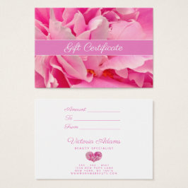 Elegantes Pink Peony Foto | Salon Gift Certificate