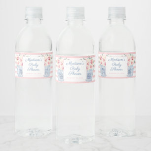 Elegantes Pink & White Floral Girl Babydusche Part