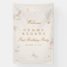 Elegantes pinkfarbenes Märchengebäck Banner